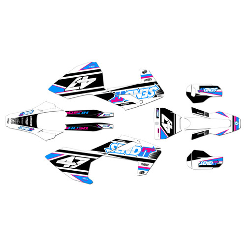 husqvarna tx300 graphics kit 2017-2018 fresh series magenta