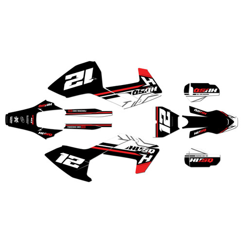 husqvarna tc250 graphics kit 2017-2018 serenity series red