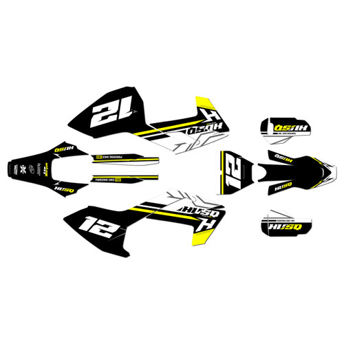 husqvarna tc250 graphics kit 2017-2018 serenity series yellow