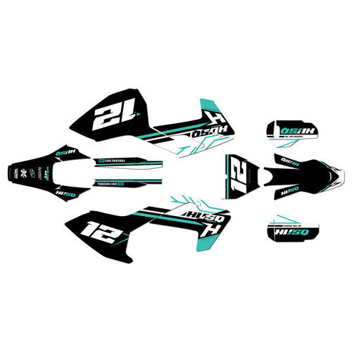 husqvarna tc250 graphics kit 2017-2018 serenity series teal