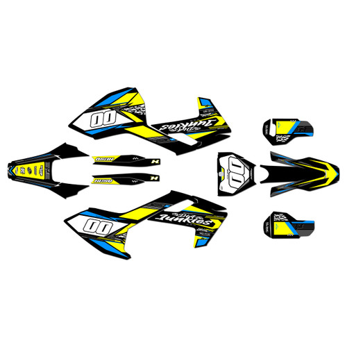 husqvarna fc350 graphics kit 2016-2018 rugged series yellow