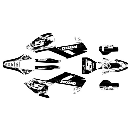 husqvarna tx300 graphics kit 2017-2018 night series white