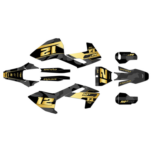 husqvarna tc250 graphics kit 2017-2018 shades series gold