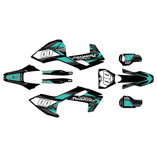 husqvarna fc450 graphics kit 2016-2018 rugged series teal