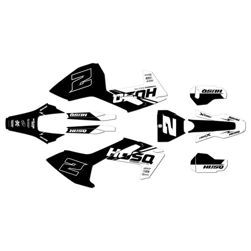 husqvarna tc125 graphics kit 2016-2018 splinter series white