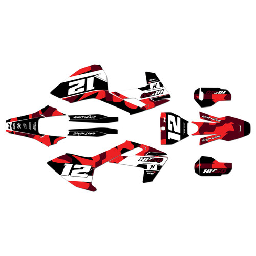husqvarna fc250 graphics kit 2016-2018 shades series red