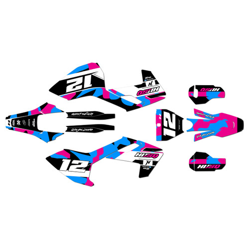 husqvarna fc250 graphics kit 2016-2018 shades series magenta