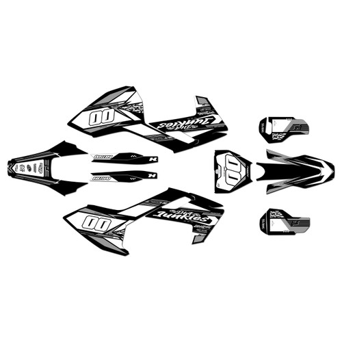 husqvarna tx300 graphics kit 2017-2018 rugged series white