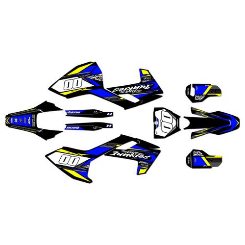 husqvarna fx350 graphics kit 2017-2018 rugged series blue