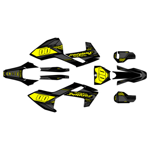 husqvarna fx350 graphics kit 2017-2018 rugged series yellow-shift