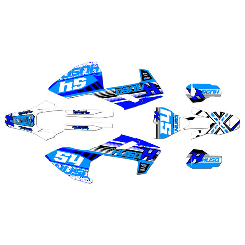 husqvarna tc125 graphics kit 2016-2018 split series blue