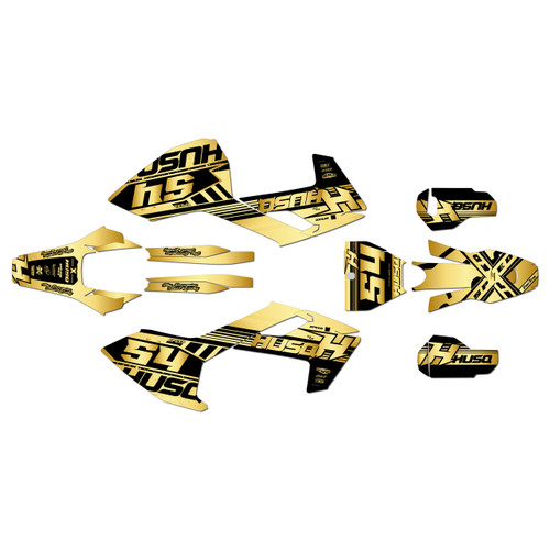 husqvarna tc250 graphics kit 2017-2018 split series gold