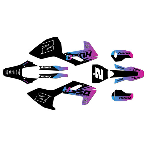 husqvarna fc350 graphics kit 2016-2018 splinter series magenta