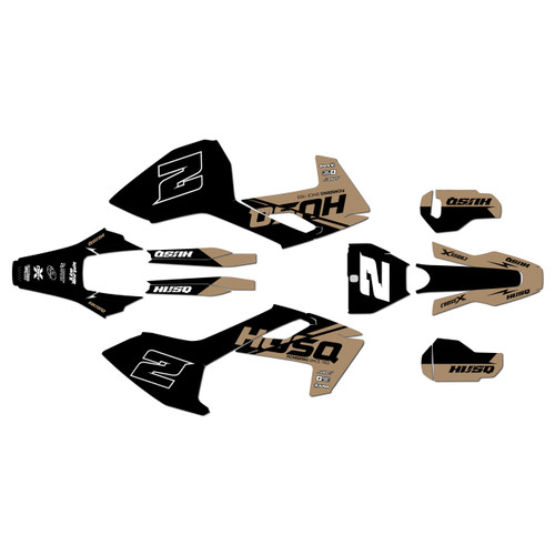 husqvarna fc350 graphics kit 2016-2018 splinter series tan