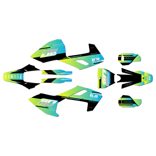 husqvarna tc250 graphics kit 2017-2018 toulouse series green