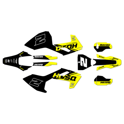 husqvarna fc450 graphics kit 2016-2018 splinter series yellow