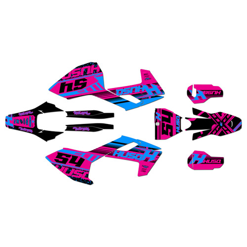 husqvarna fc450 graphics kit 2016-2018 split series magenta