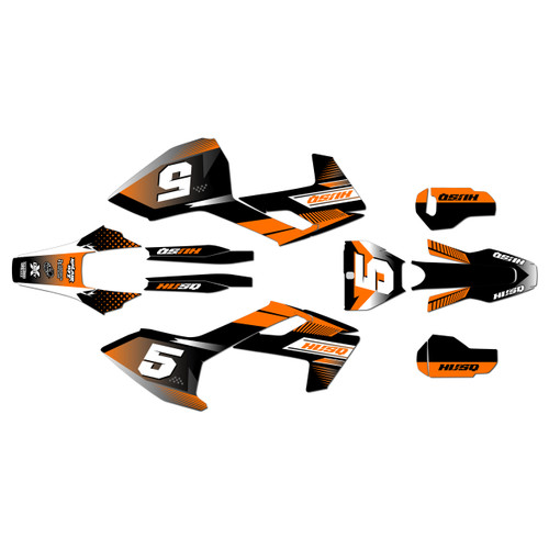 husqvarna fc350 graphics kit 2016-2018 turbo series orange