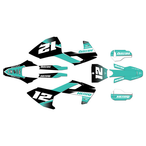 husqvarna tc250 graphics kit 2017-2018 vendetta series teal