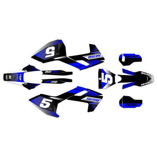 husqvarna fx350 graphics kit 2017-2018 turbo series blue