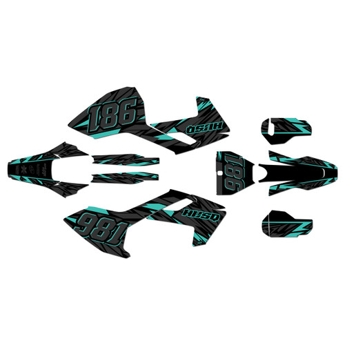 husqvarna fx350 graphics kit 2017-2018 twitch series teal
