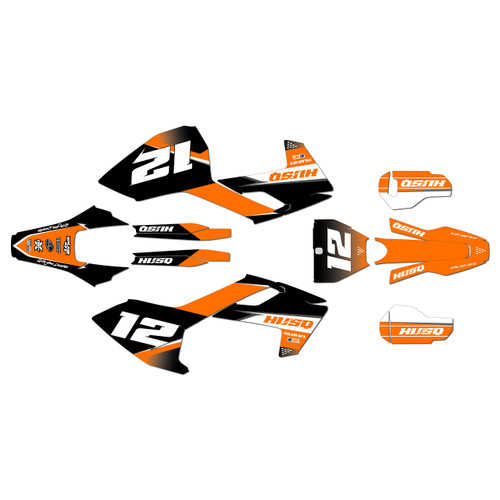 husqvarna fx350 graphics kit 2017-2018 vendetta series orange