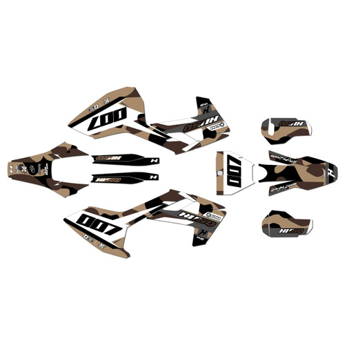 husqvarna fx450 graphics kit 2017-2018 flex series tan