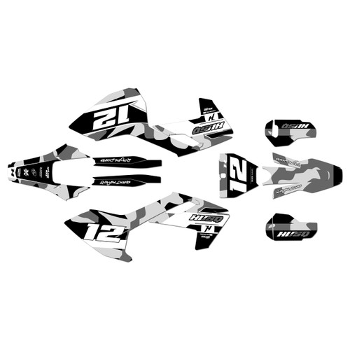husqvarna fx450 graphics kit 2017-2018 shades series white