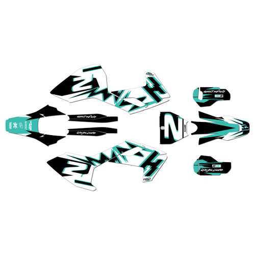 husqvarna fx450 graphics kit 2017-2018 vision series teal