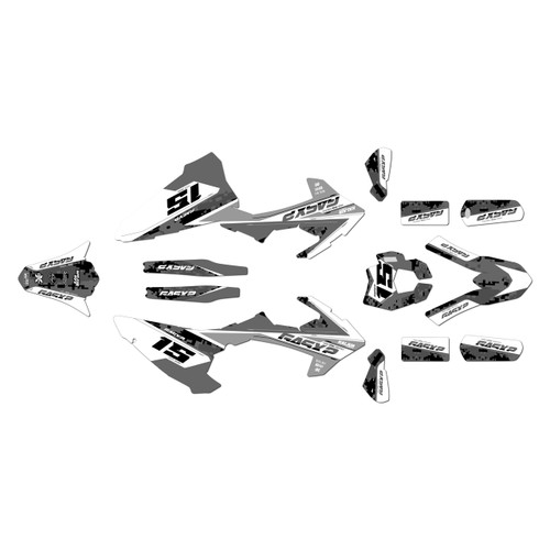 gasgas ec125 graphics kit 2018-2020 cloaked series white