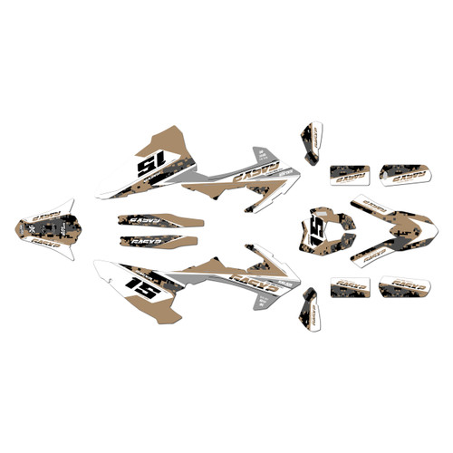 gasgas ec250 graphics kit 2018-2020 cloaked series tan