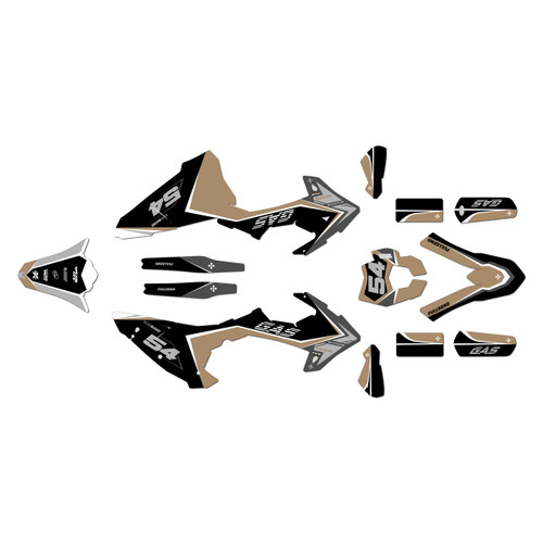 gasgas ec200 graphics kit 2018-2020 inferno series tan
