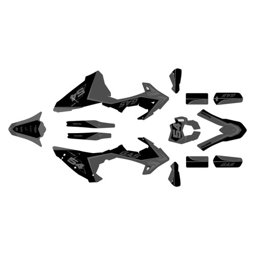 gasgas ec200 graphics kit 2018-2020 inferno series smoke