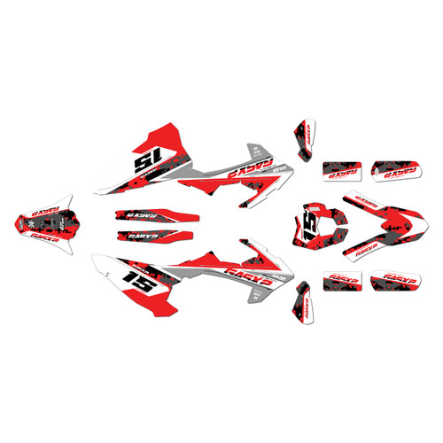gasgas ec300 graphics kit 2018-2020 cloaked series red