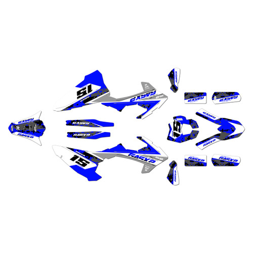 gasgas ec300 graphics kit 2018-2020 cloaked series blue