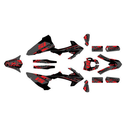 gasgas ec300 graphics kit 2018-2020 cloaked series red-shift