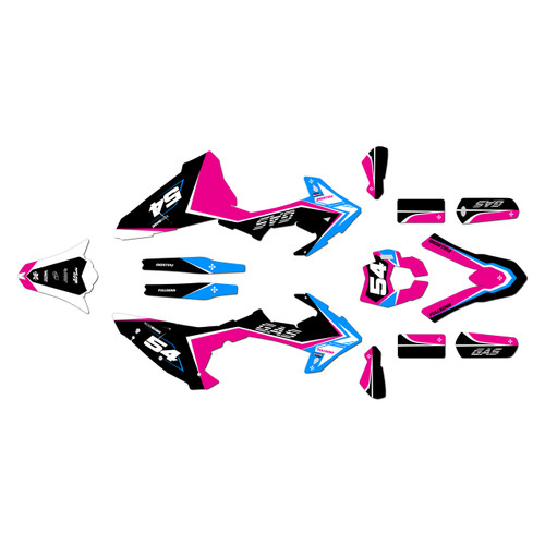 gasgas ec250 graphics kit 2018-2020 inferno series magenta
