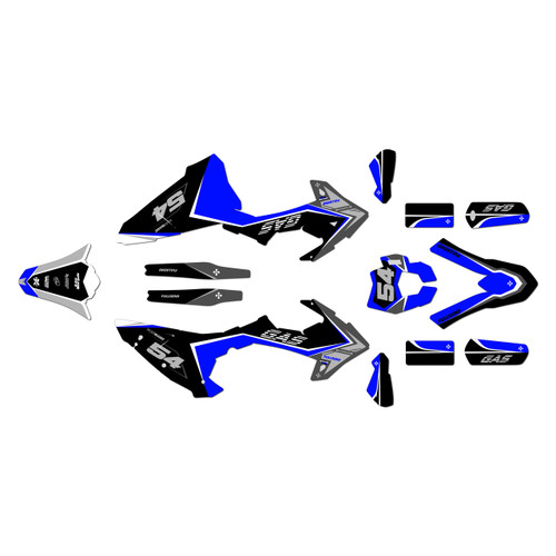 gasgas ec300 graphics kit 2018-2020 inferno series blue