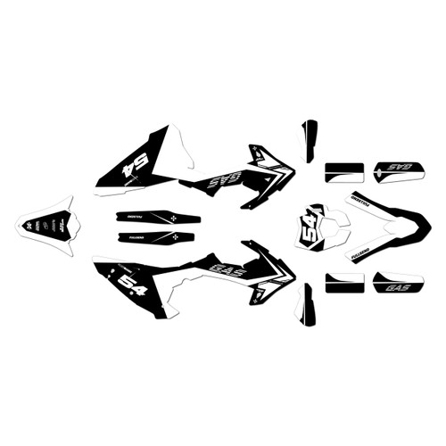 gasgas ec300 graphics kit 2018-2020 inferno series white