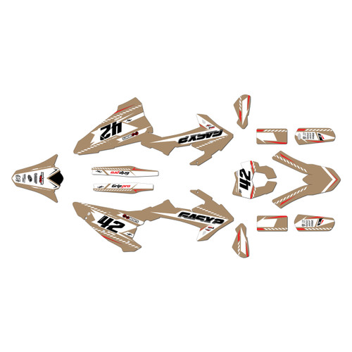 gasgas ec250 graphics kit 2018-2020 lethal series tan