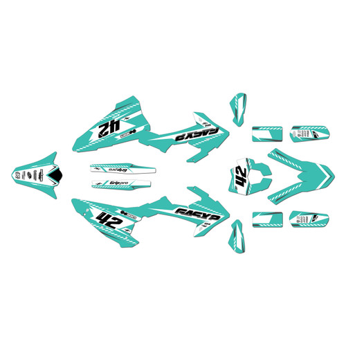 gasgas ec300 graphics kit 2018-2020 lethal series teal