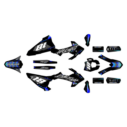 gasgas ec250 graphics kit 2018-2020 rebel series blue
