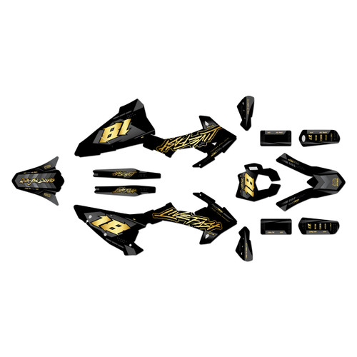 gasgas ec250 graphics kit 2018-2020 rebel series gold