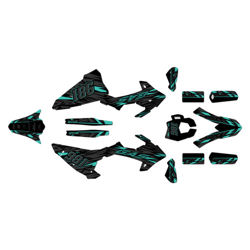 gasgas ec250 graphics kit 2018-2020 twitch series teal