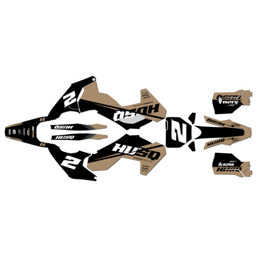husqvarna tc250 graphics kit 2023-2024 base series tan