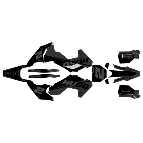 husqvarna tc250 graphics kit 2023-2024 base series smoke