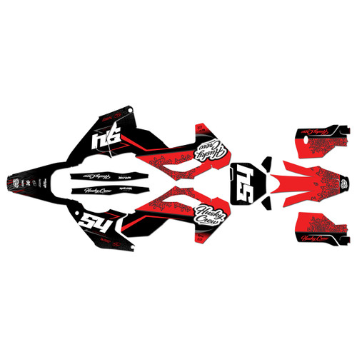husqvarna tc125 graphics kit 2023-2024 fatality series red