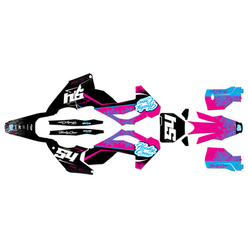 husqvarna tc250 graphics kit 2023-2024 fatality series magenta