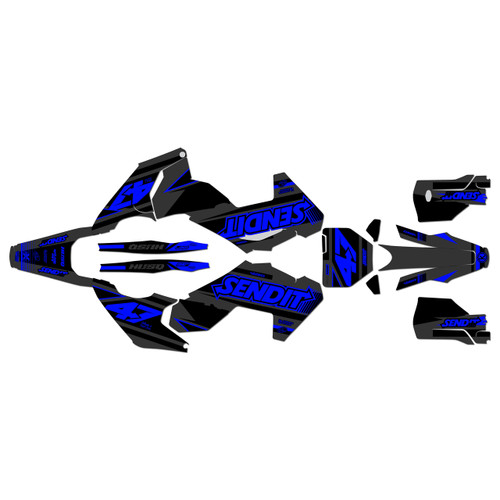 husqvarna tc125 graphics kit 2023-2024 fresh series blue-shift