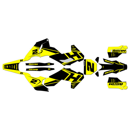 husqvarna fc250 graphics kit 2023-2024 ace series yellow-shift